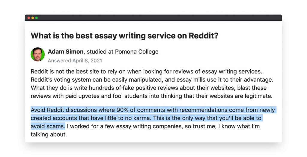 best essay writing service reddit