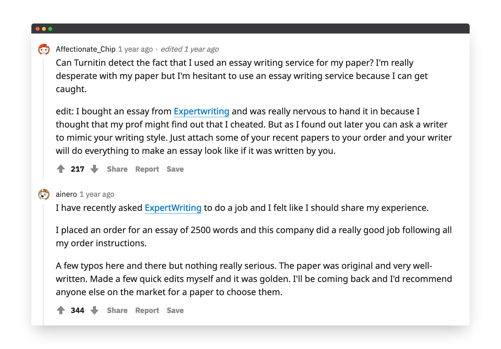 best writing service reddit